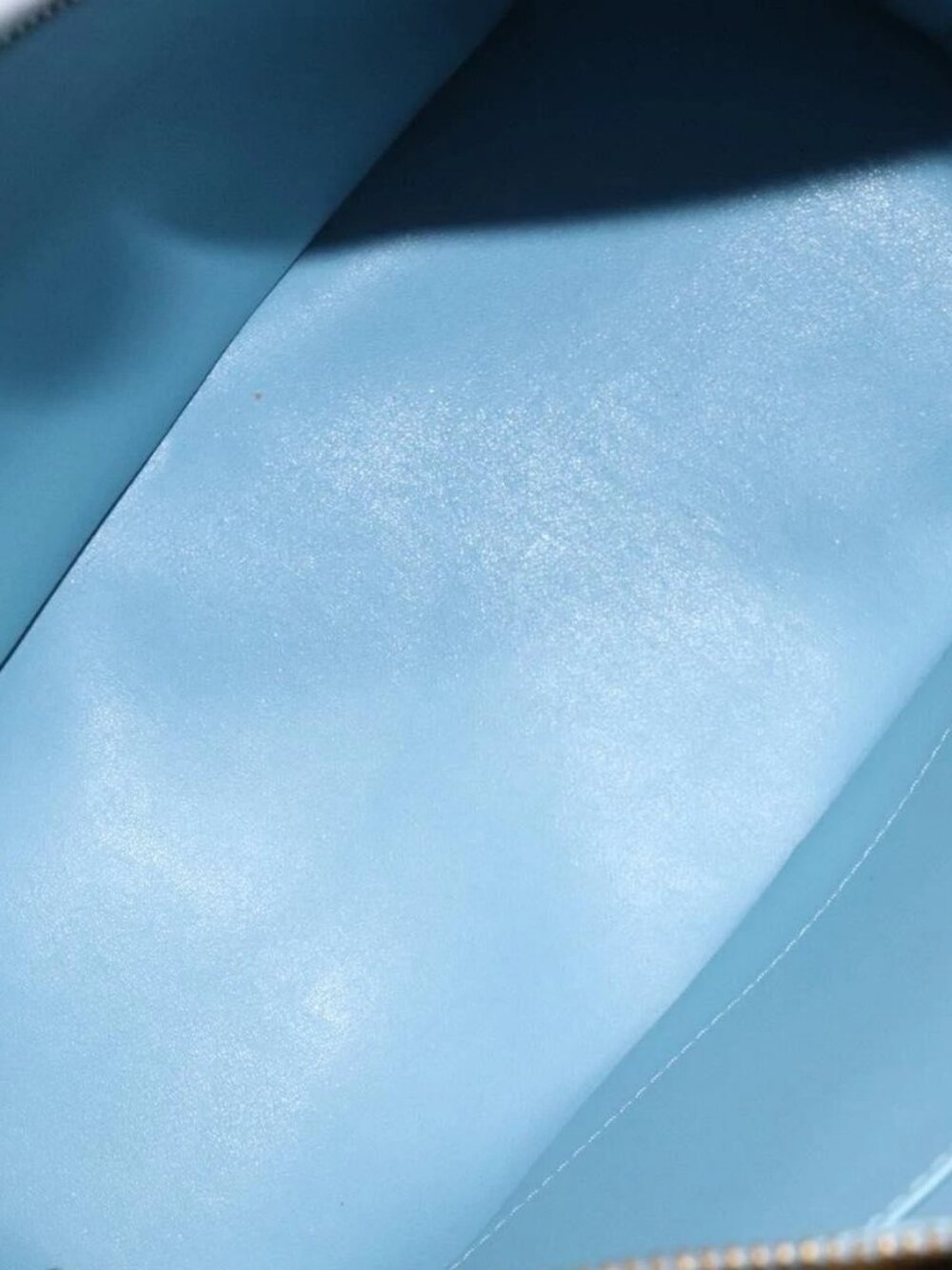 LOUIS VUITTON Monogram Vernis Houston Hand Bag Baby Blue M91005 LV Auth ar13496 - Picture 12 of 16
